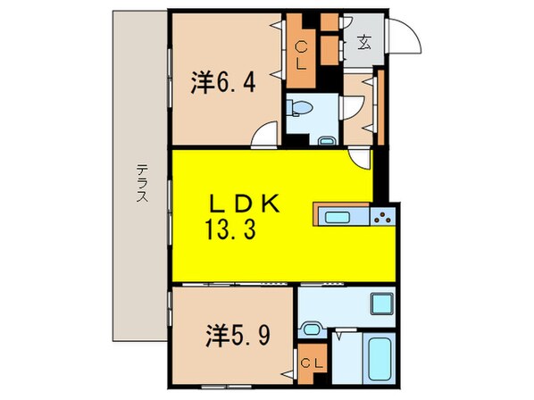 セリジエ夙川の物件間取画像